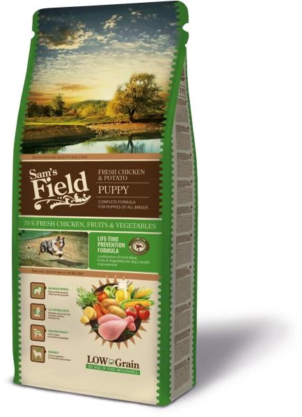 Sam's Field puppy fresh csirke, burgonya 13 kg