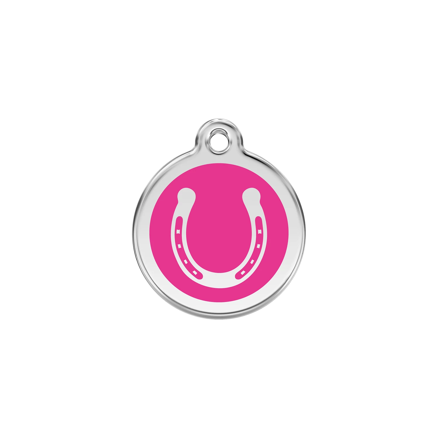 Red Dingo Rozsdamentes patkó mintás acél biléta hot pink