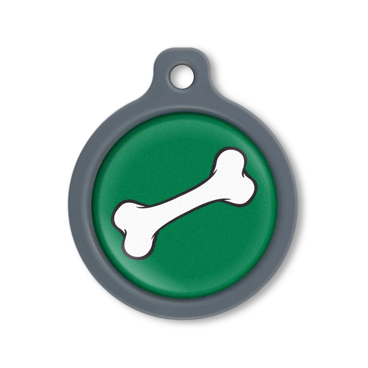 Blucky Bone Dark Green Dog Tag large