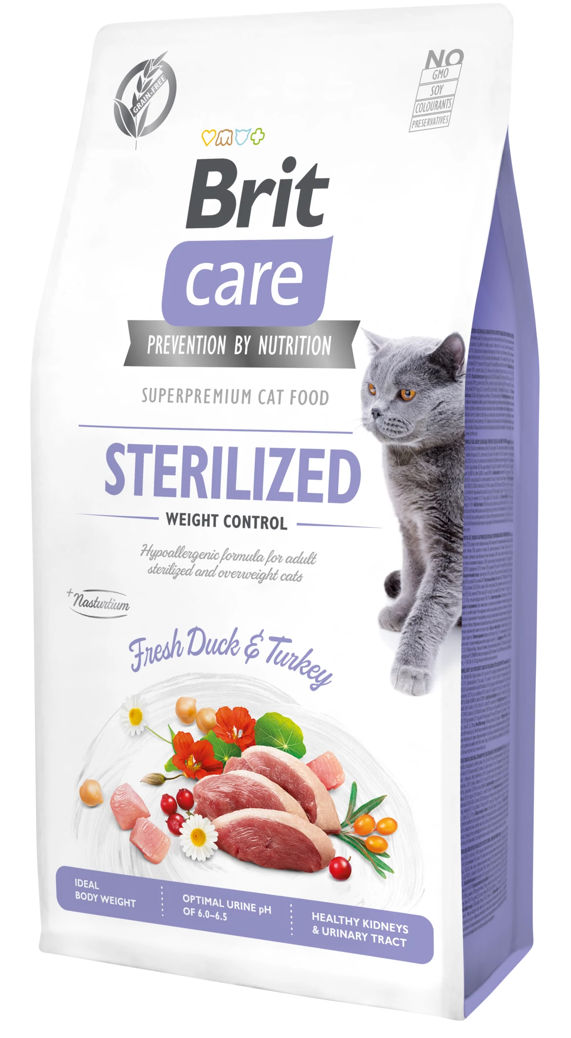 Brit Care Cat Grain Free STERILISED - WEIGHT CONTROL Duck and Turkey 7kg