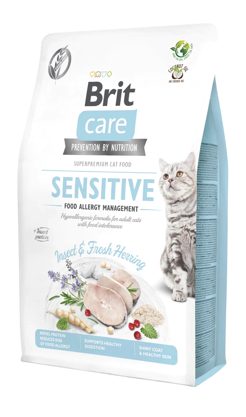 Brit Care Cat SENSITIVE FOOD ALLERGY MANAGEMENT ROVAR ÉS FRISS HERING 2kg