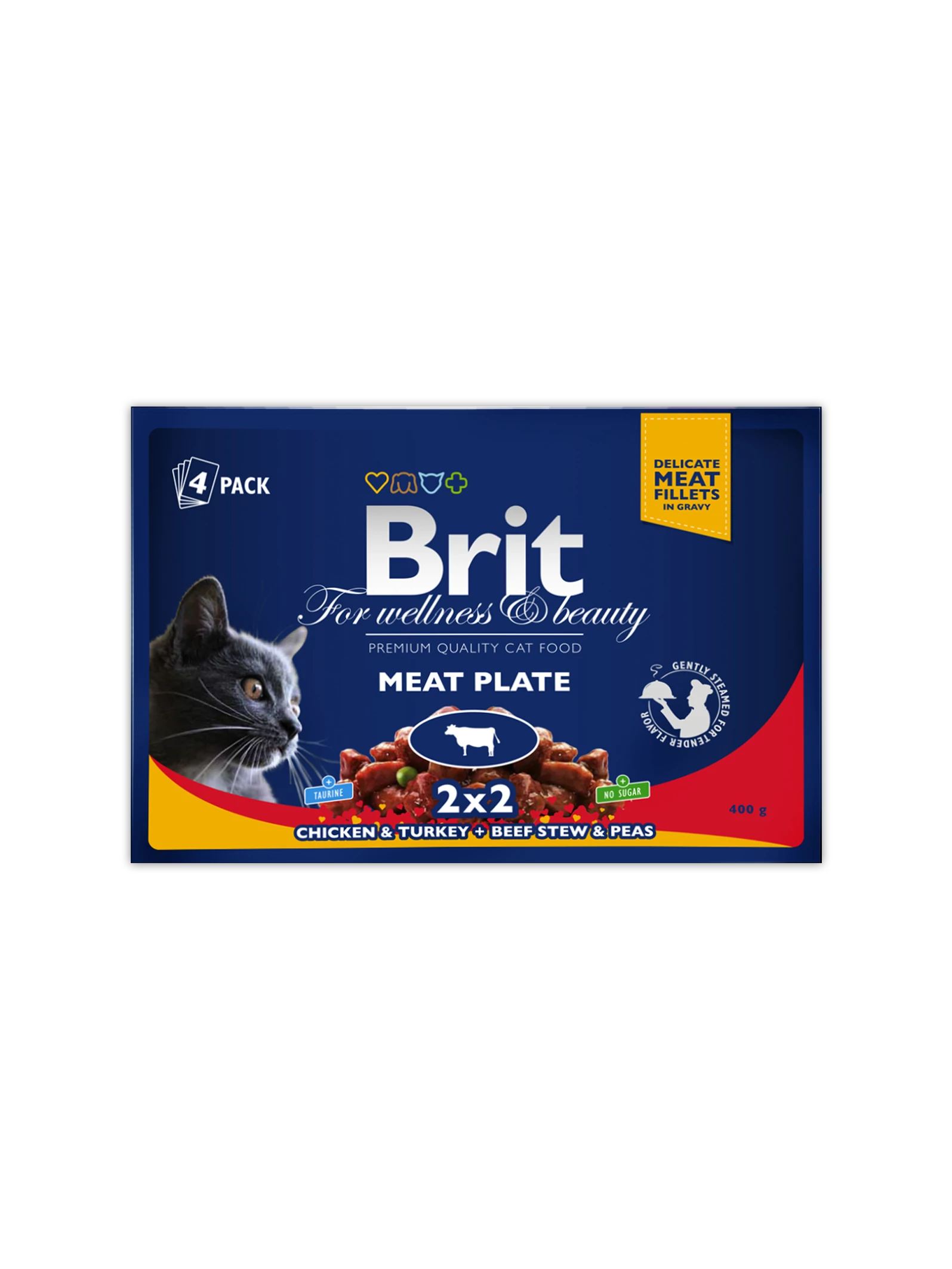 Brit Premium Cat Pouches Meat Plate 4X100G