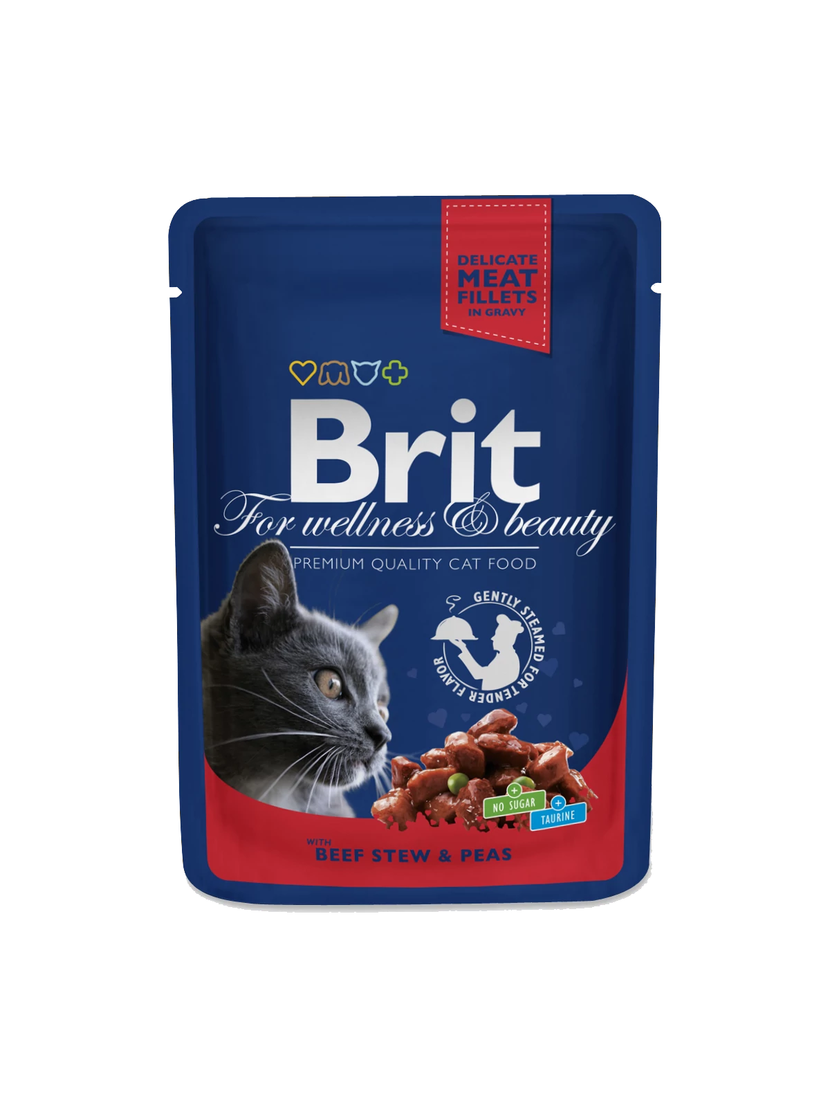 Brit Premium Cat Pouches Beef Stew With Peas 100 G