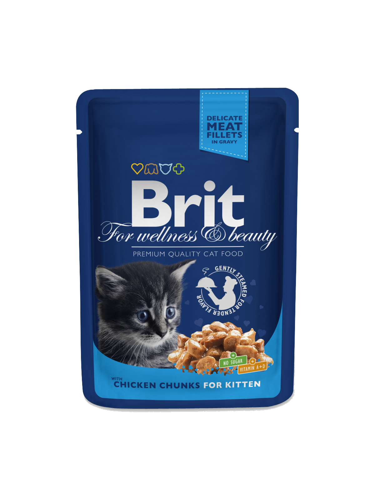Brit Premium Cat Pouches Chicken Chunks For Kitten 100 G