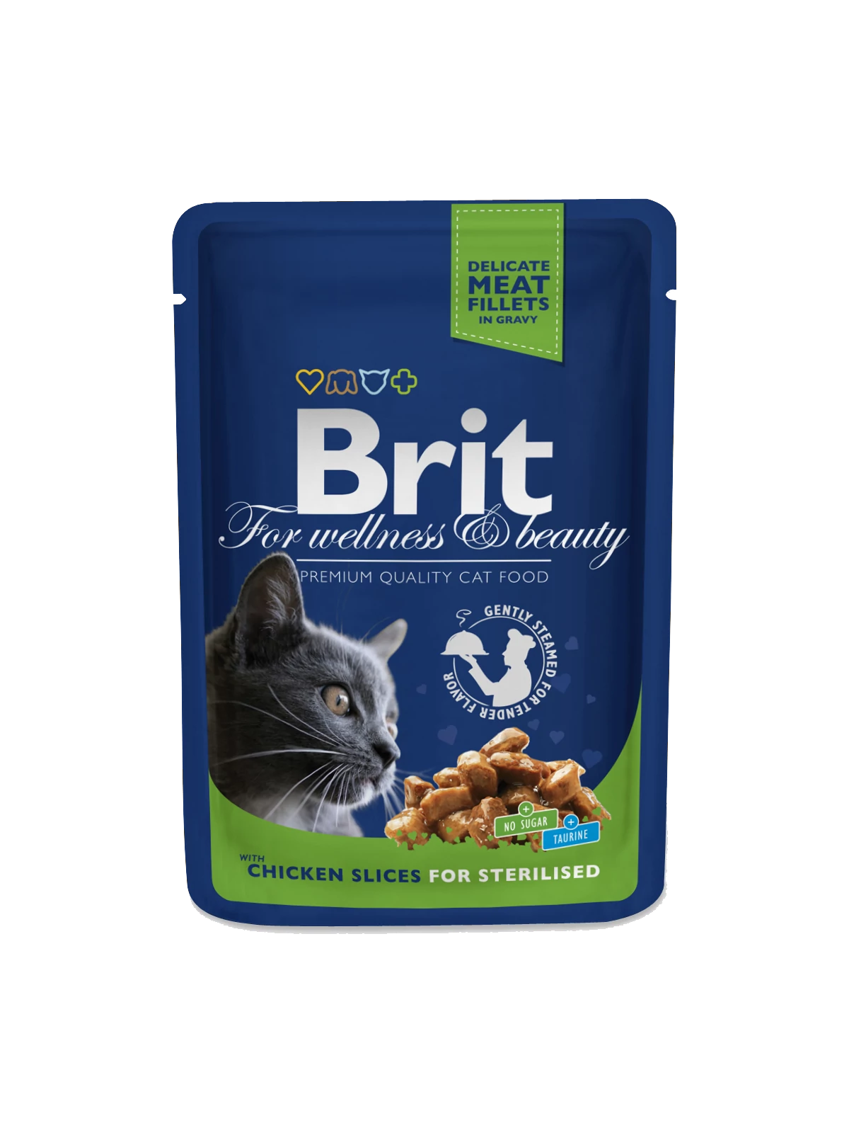 Brit Premium Cat Pouches Chicken Slices For Sterilised 100 G