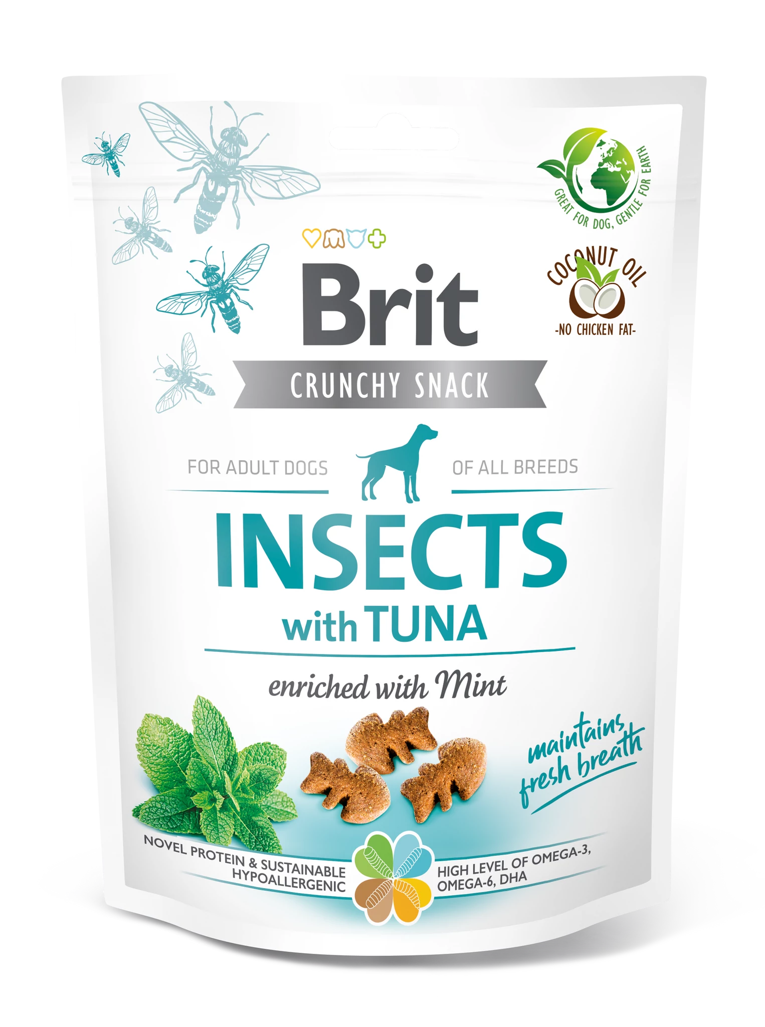 Brit Care Dog Crunchy Cracker Insects with Tuna and Mint 200g