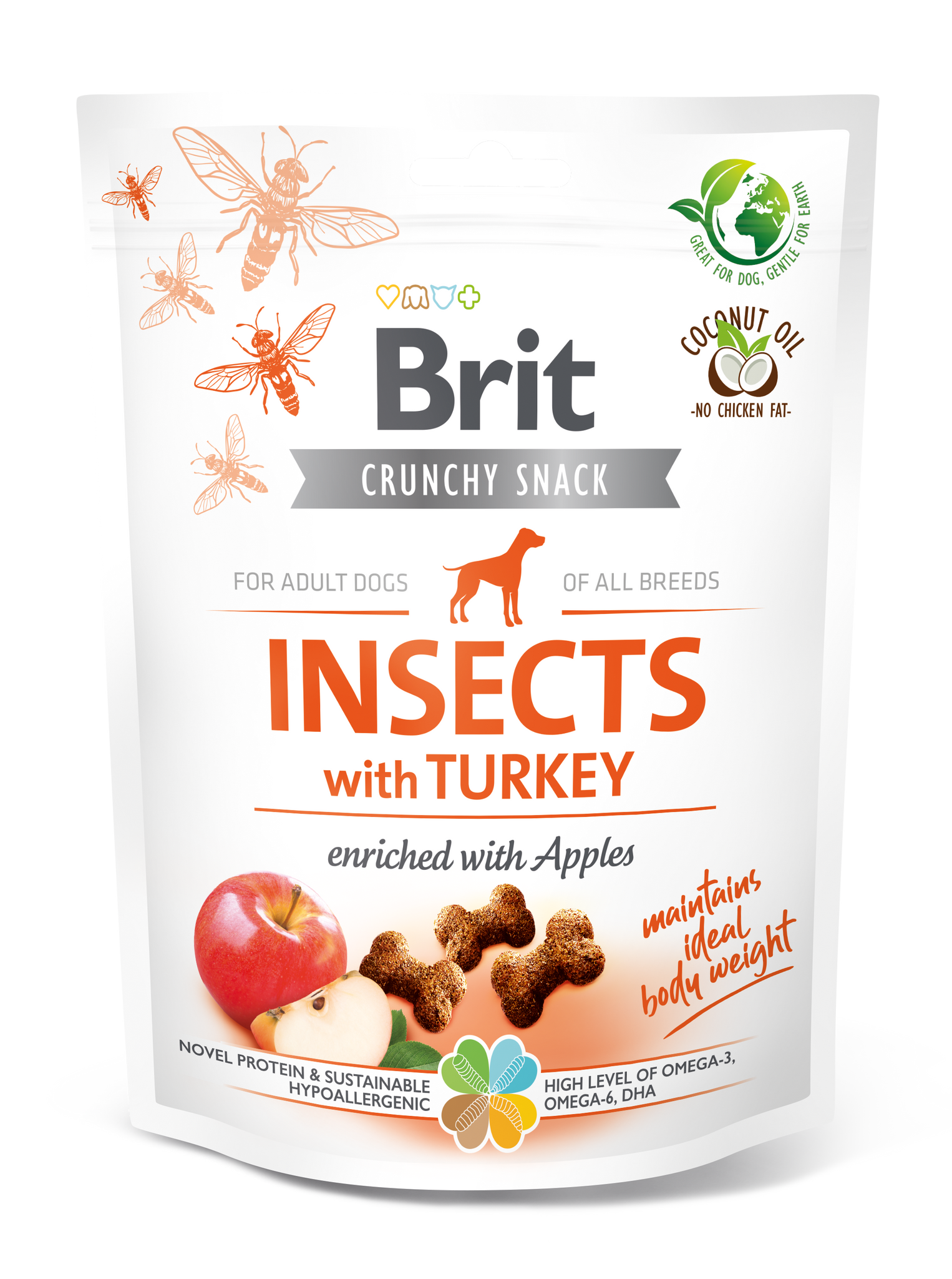 Brit Care Dog Crunchy Cracker Insects with Turkey and Apples 200g