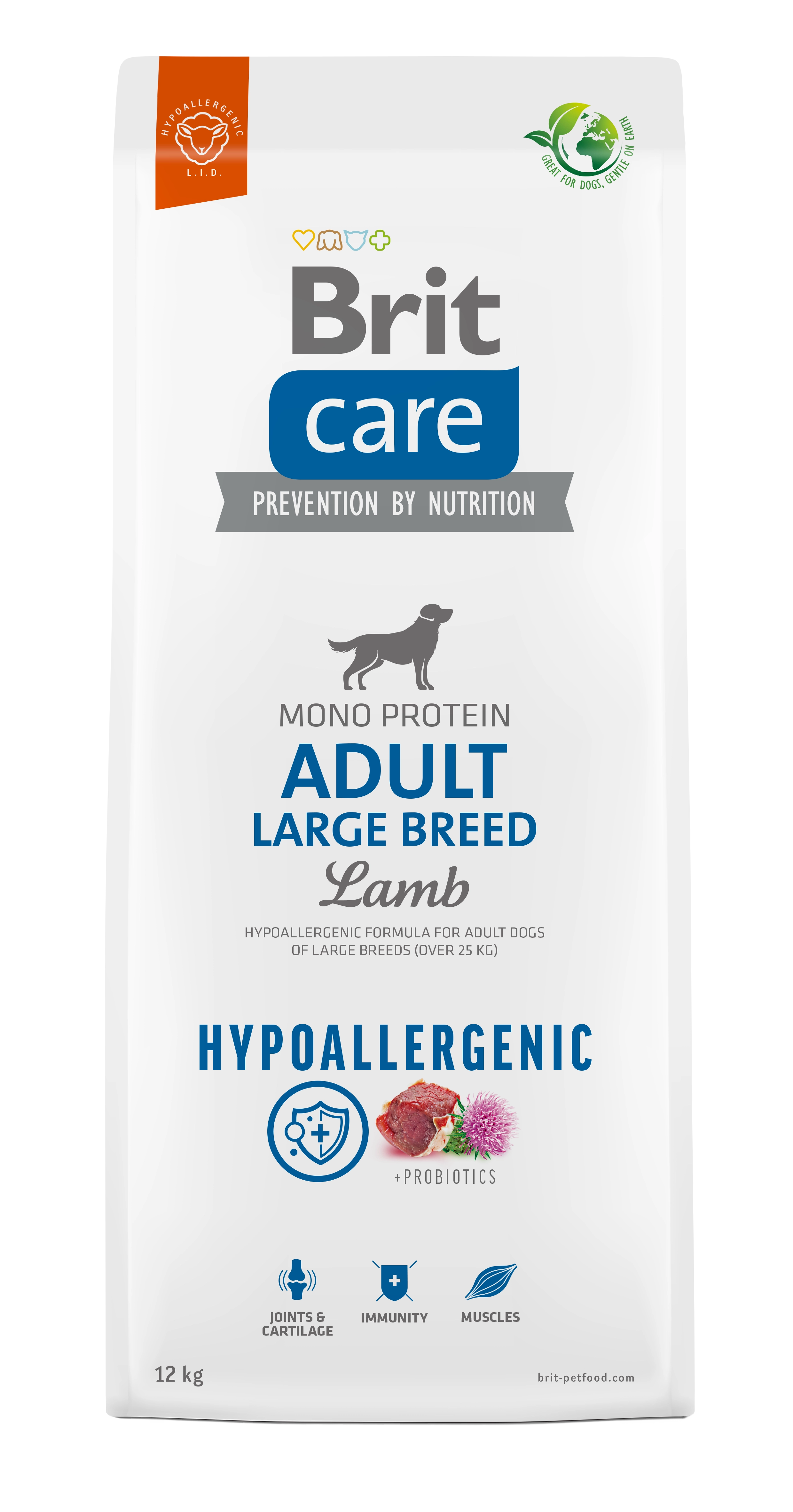 Brit Care Dog Hypoallergenic Lamb Adult Large Breed 12 kg