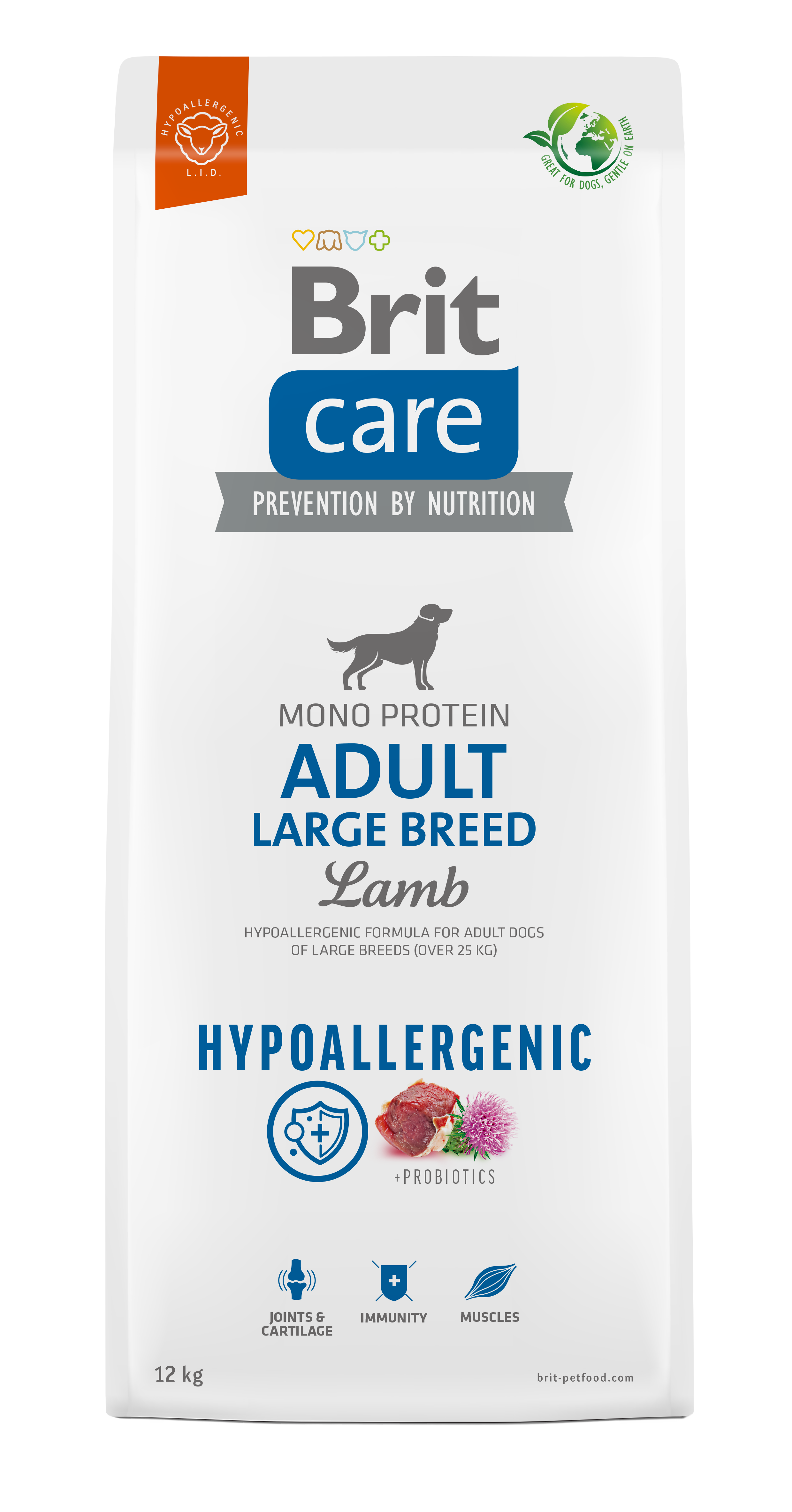 Brit Care Dog Hypoallergenic Lamb Adult Large Breed 12 kg