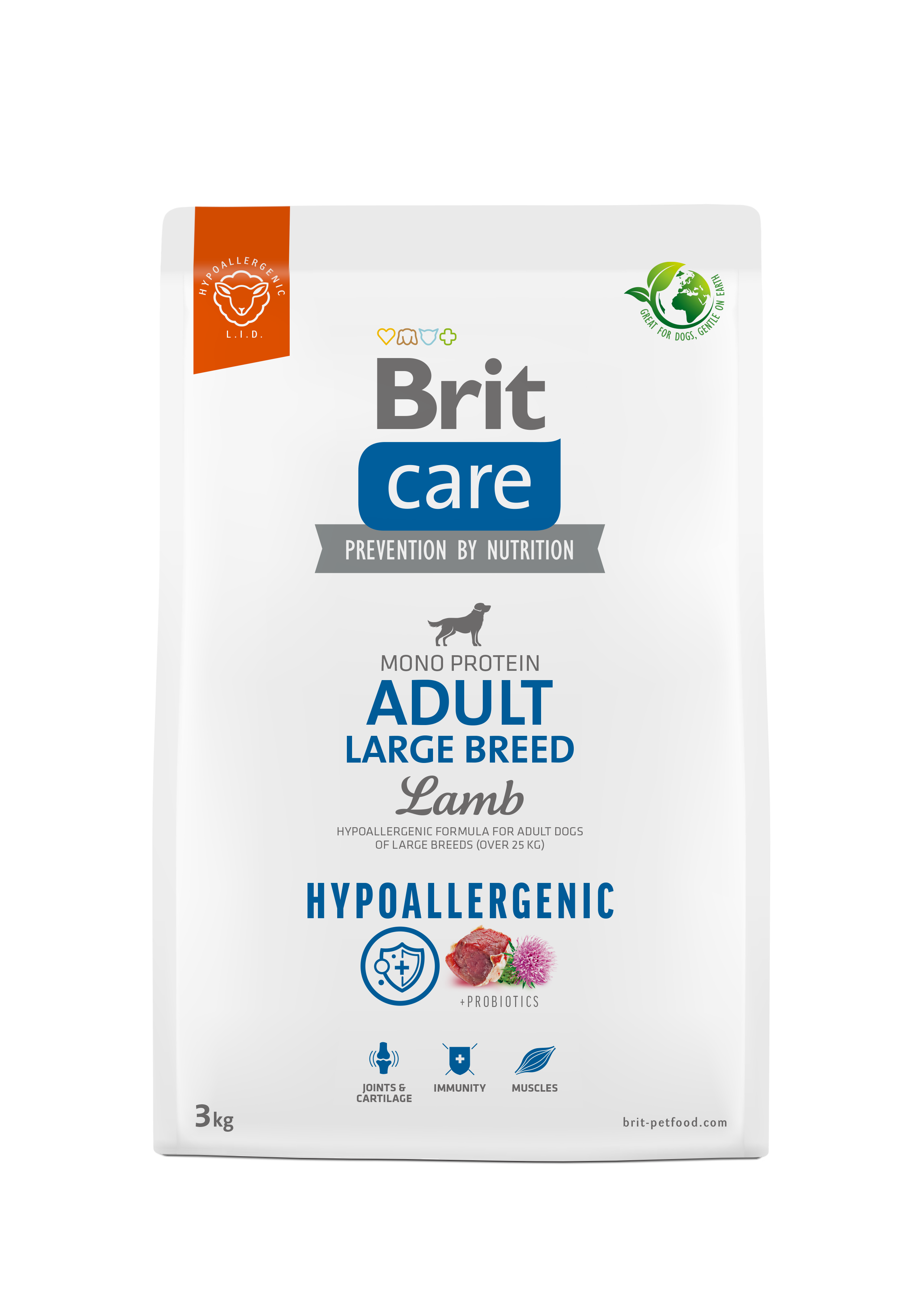 Brit Care Dog Hypoallergenic Lamb Adult Large Breed 3 kg