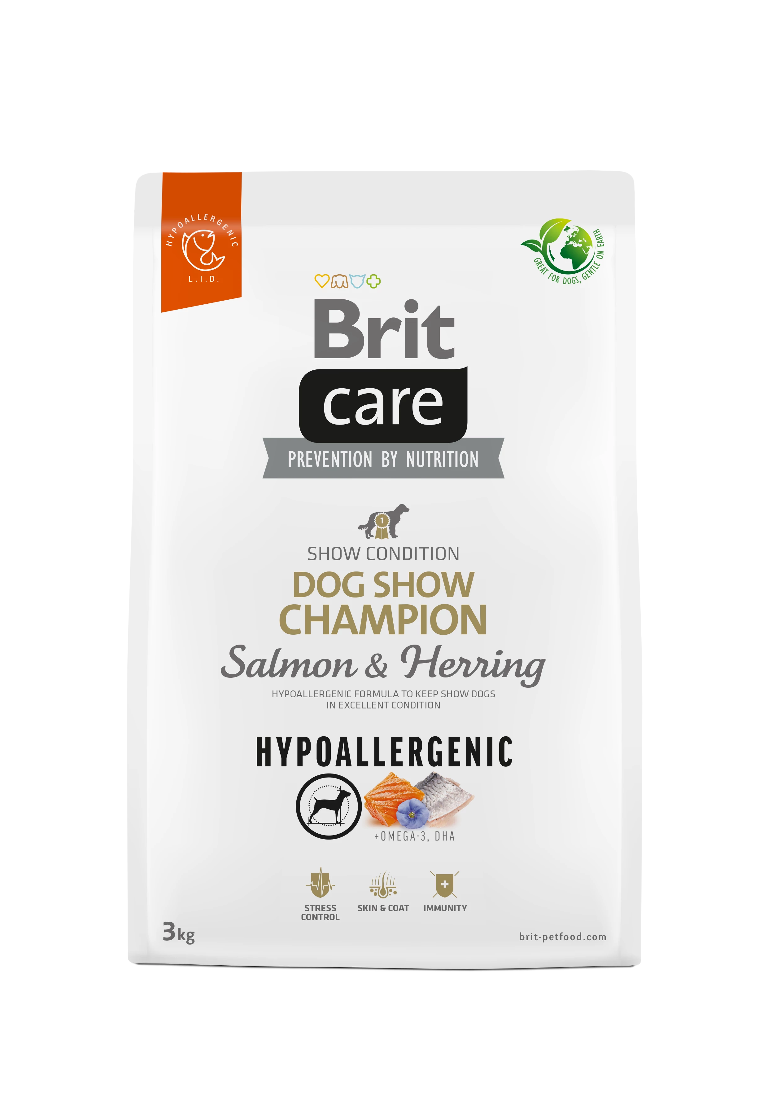 Brit Care Dog Hypoallergenic Salmon&Hering Dog Show Champion 3 kg