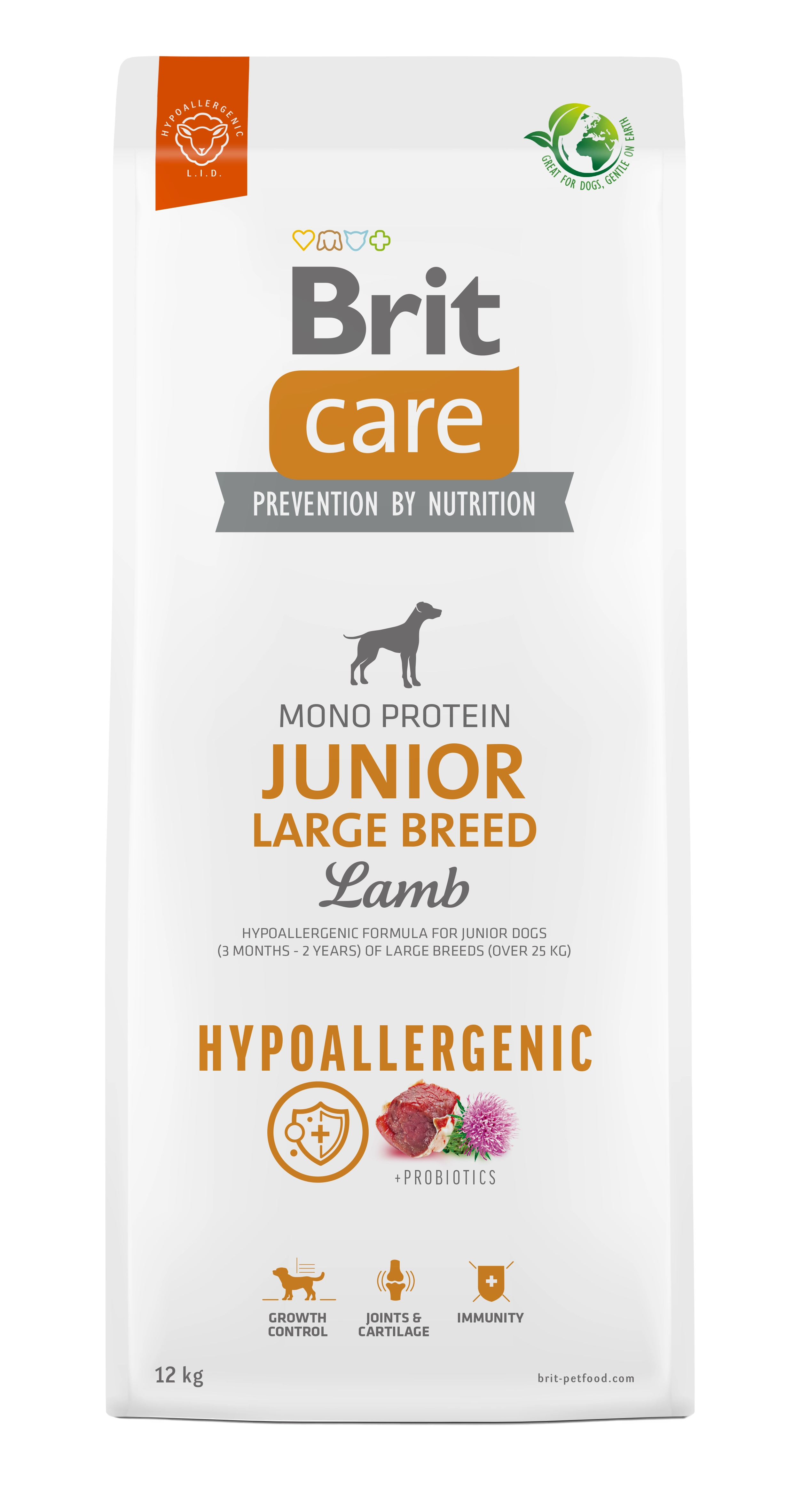 Brit Care Dog Hypoallergenic Lamb Junior Large Breed 12 kg