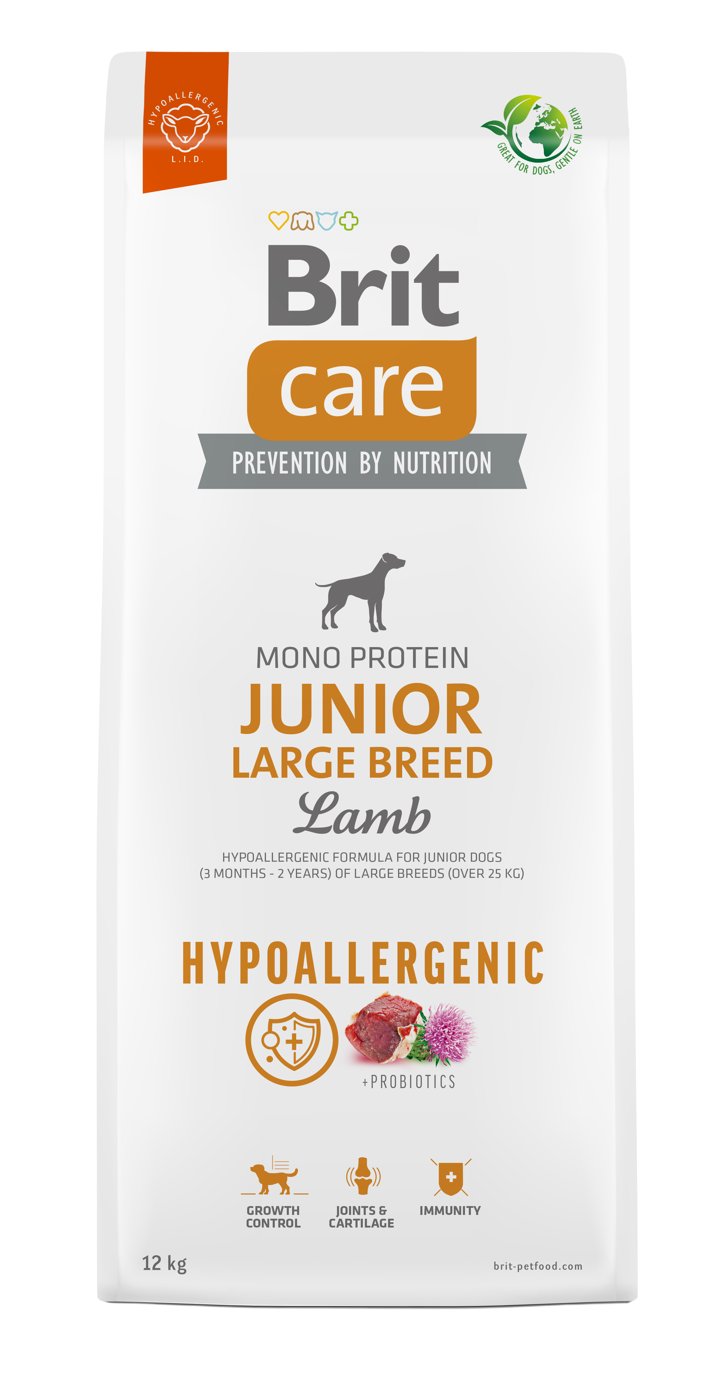 Brit Care Dog Hypoallergenic Lamb Junior Large Breed 12 kg