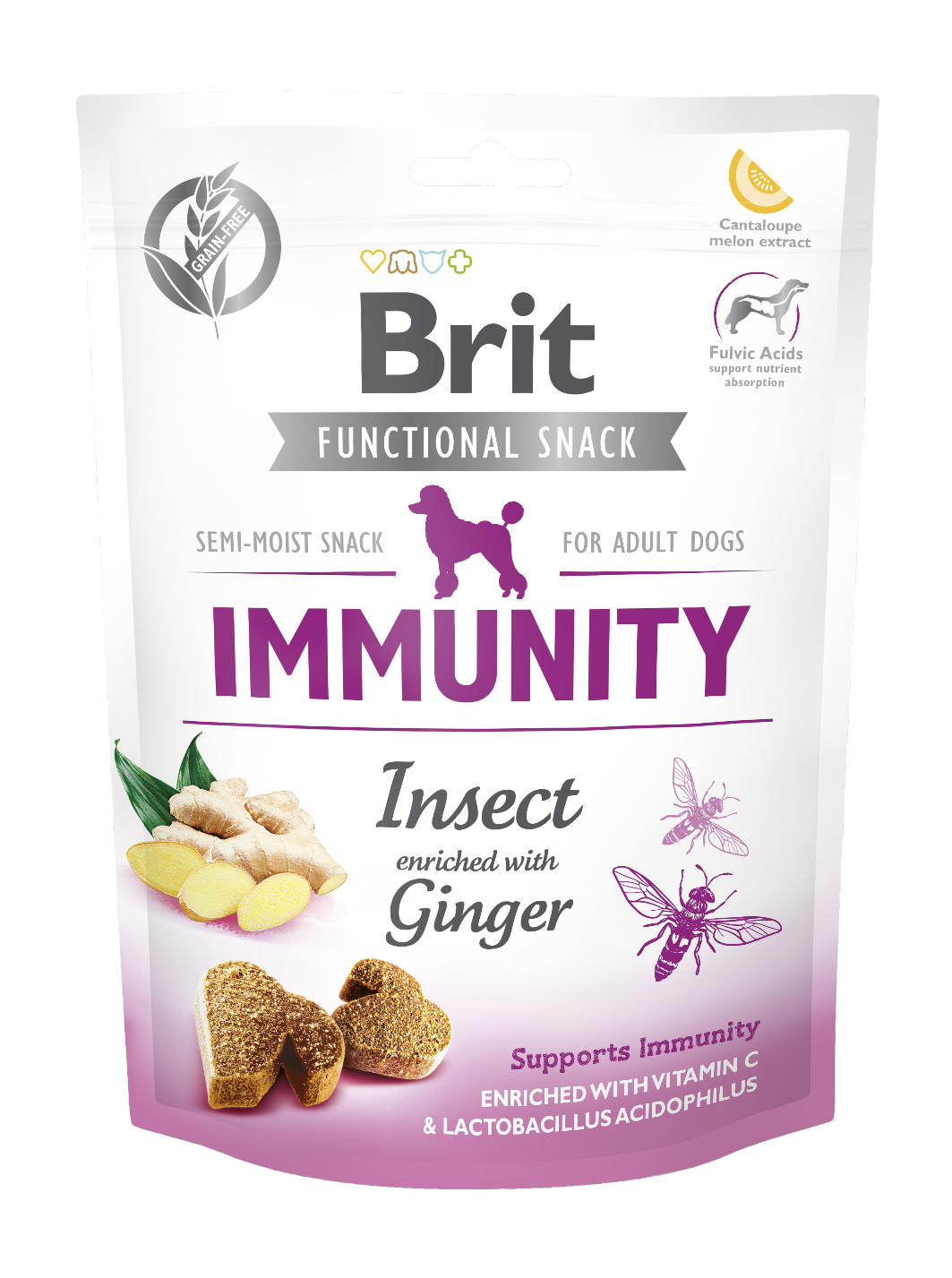 Brit Care Functional Snack Immunity Insect (rovar, gyömbér) 150g