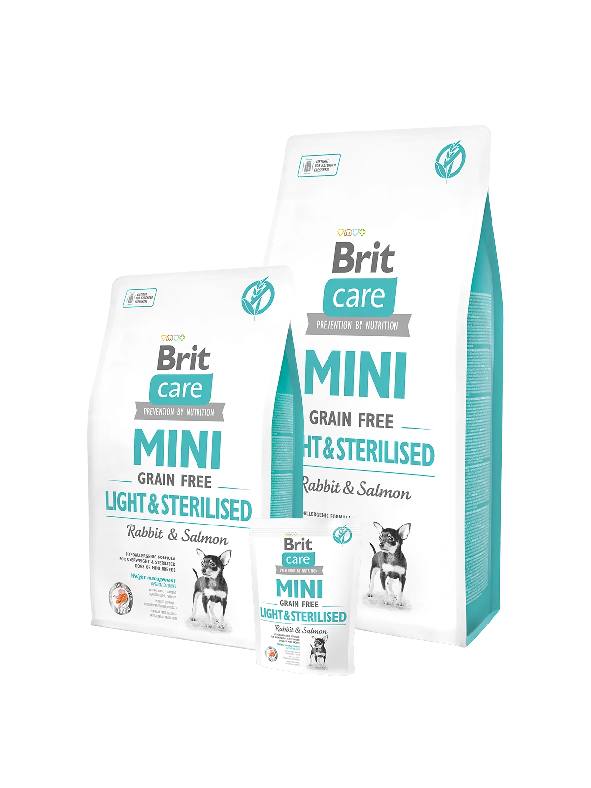 Brit Care Mini Grain Free Light&Sterilised Rabbit & Salmon 0,4 kg