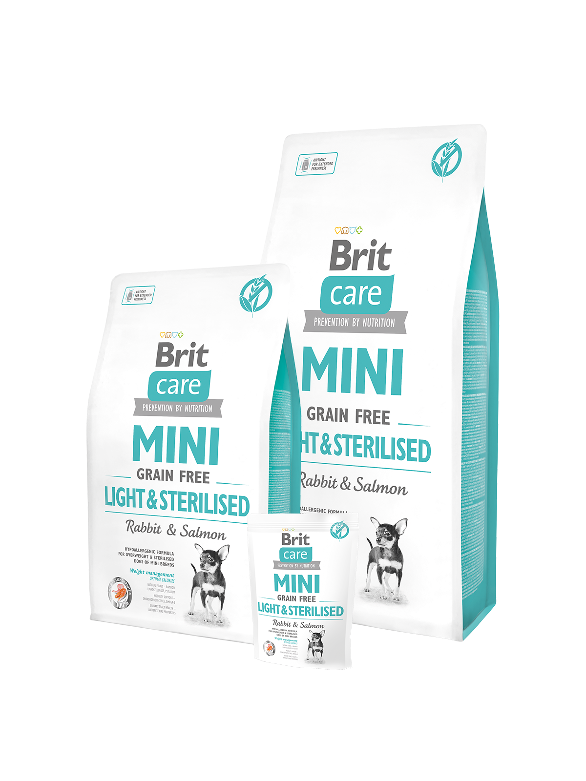 Brit Care Mini Grain Free Light&Sterilised Rabbit & Salmon 0,4 kg