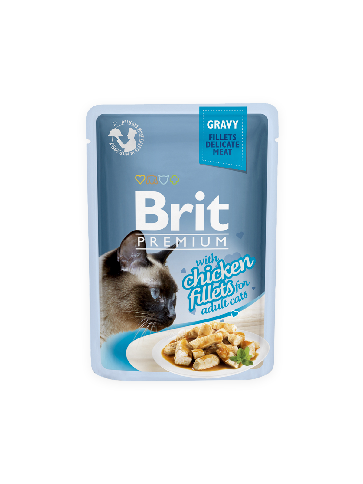 Brit Premium Cat tasakos Delicate Fillets in Gravy with Chicken 85g