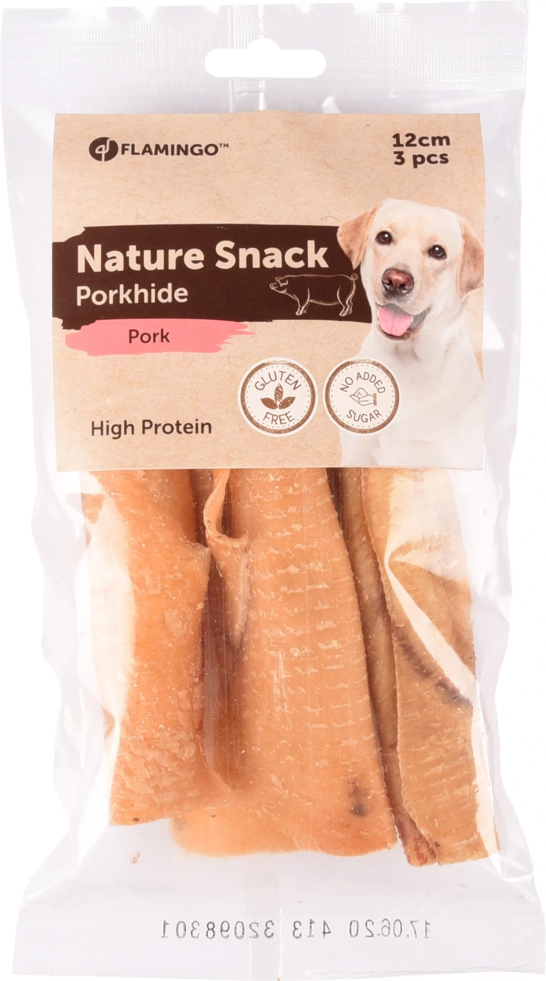 FLAMINGO SNACK NATUR SERTÉS BŐR 12CM