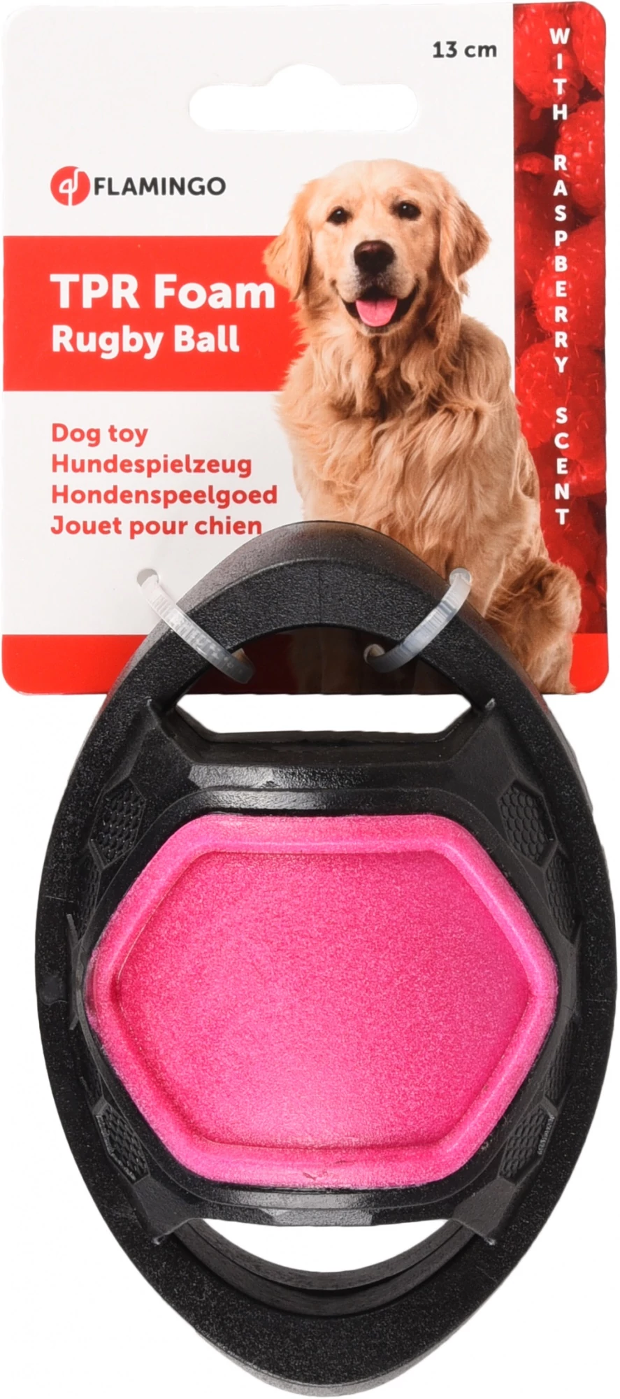 Flamingo játék habszi rögbi pink 13 cm