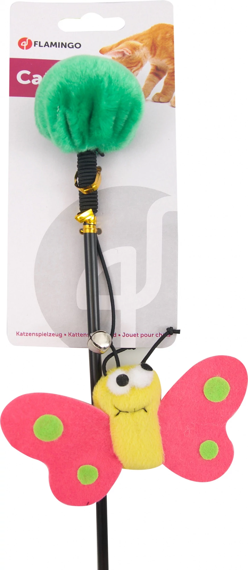 Flamingo macska játék peca lepkés