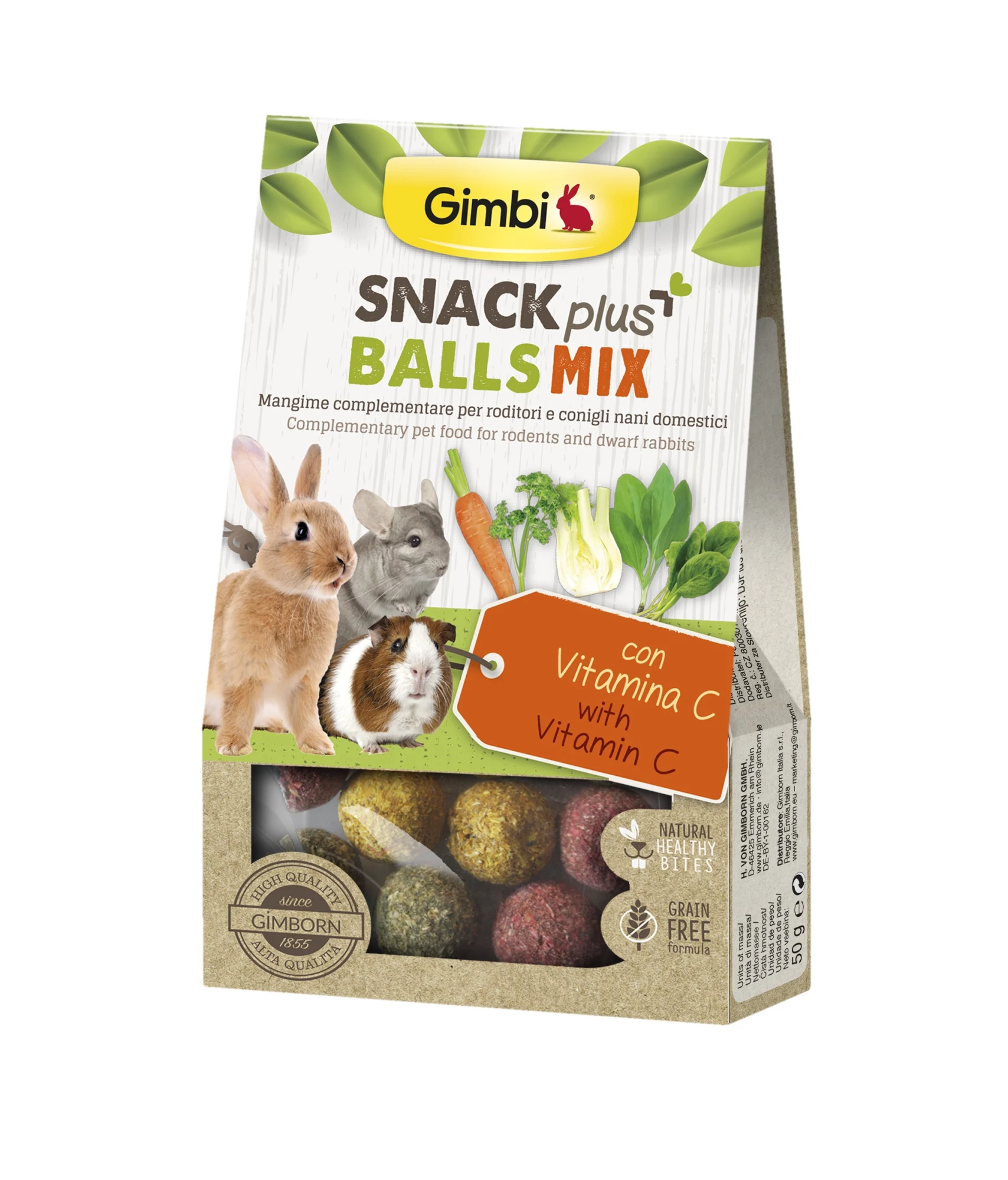 Gimborn Gimbi SNACK PLUS BALLS MIX C-VITAMINNAL 50G