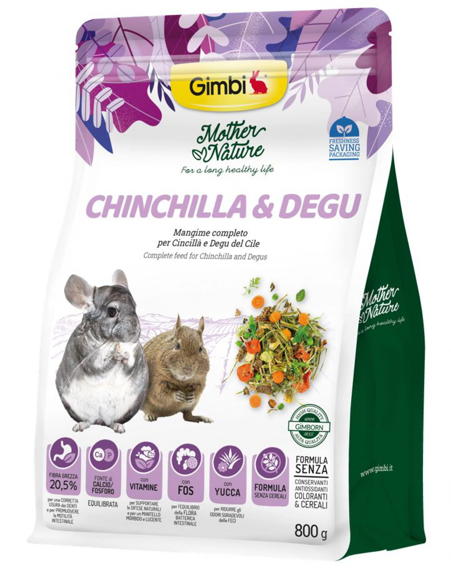 Gimborn Gimbi MOTHER NATURE ELEDEL CSINCSILLA&DEGU 800G