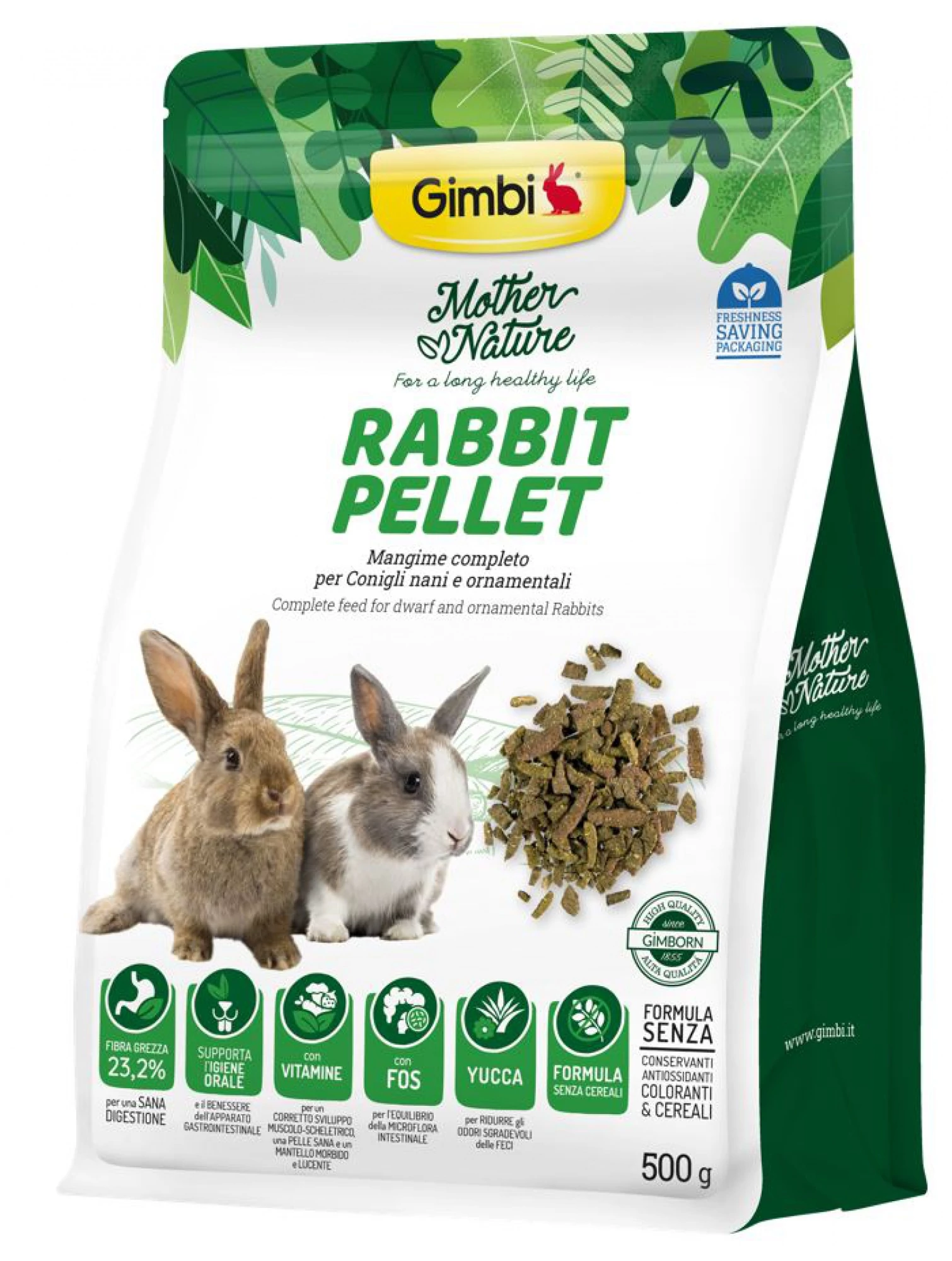 Gimborn Gimbi MOTHER NATURE PELLET NYÚL 500G