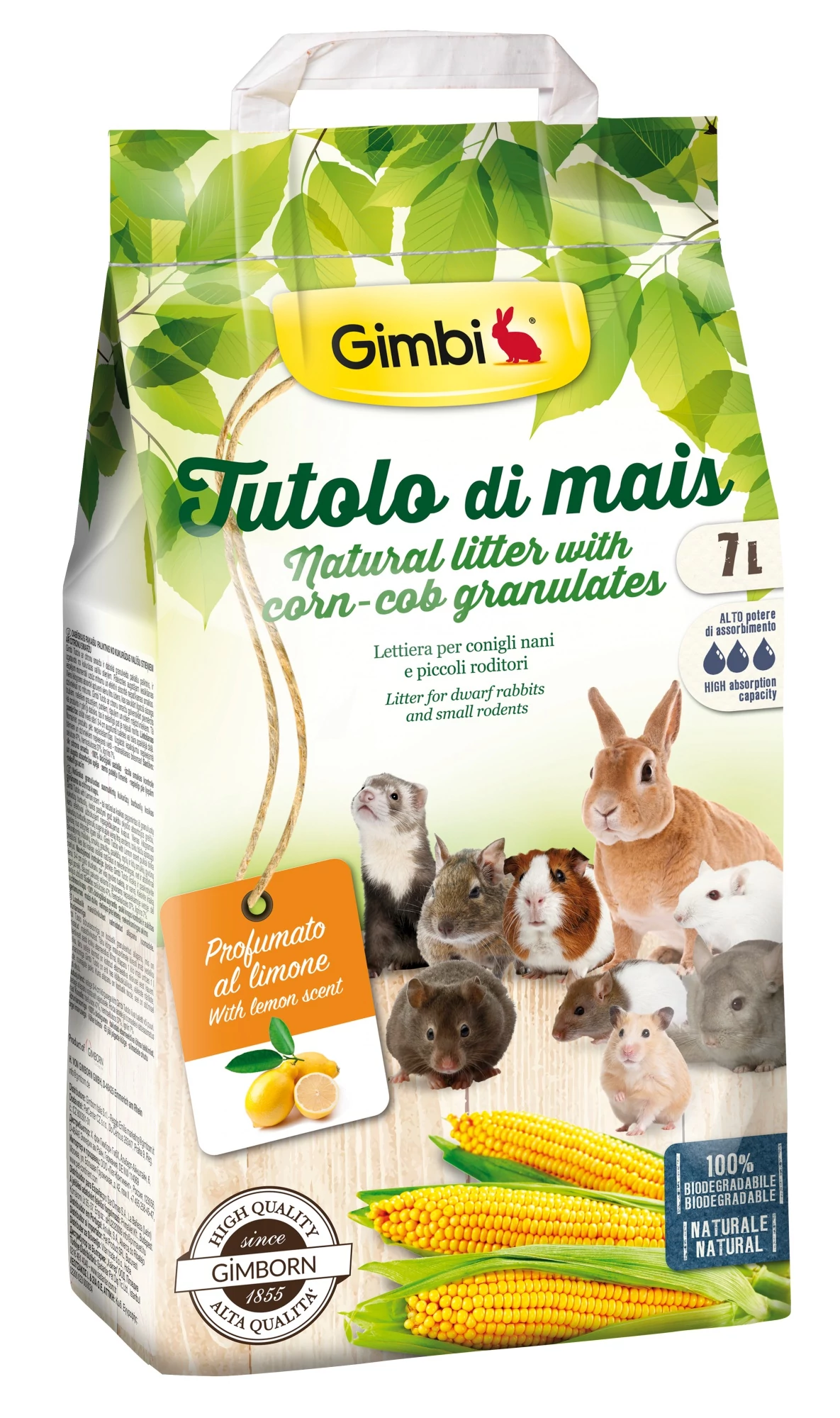Gimborn Gimbi RÁGCSÁLÓ ALOM KUKORICACSŐALAP+LEMON 7L