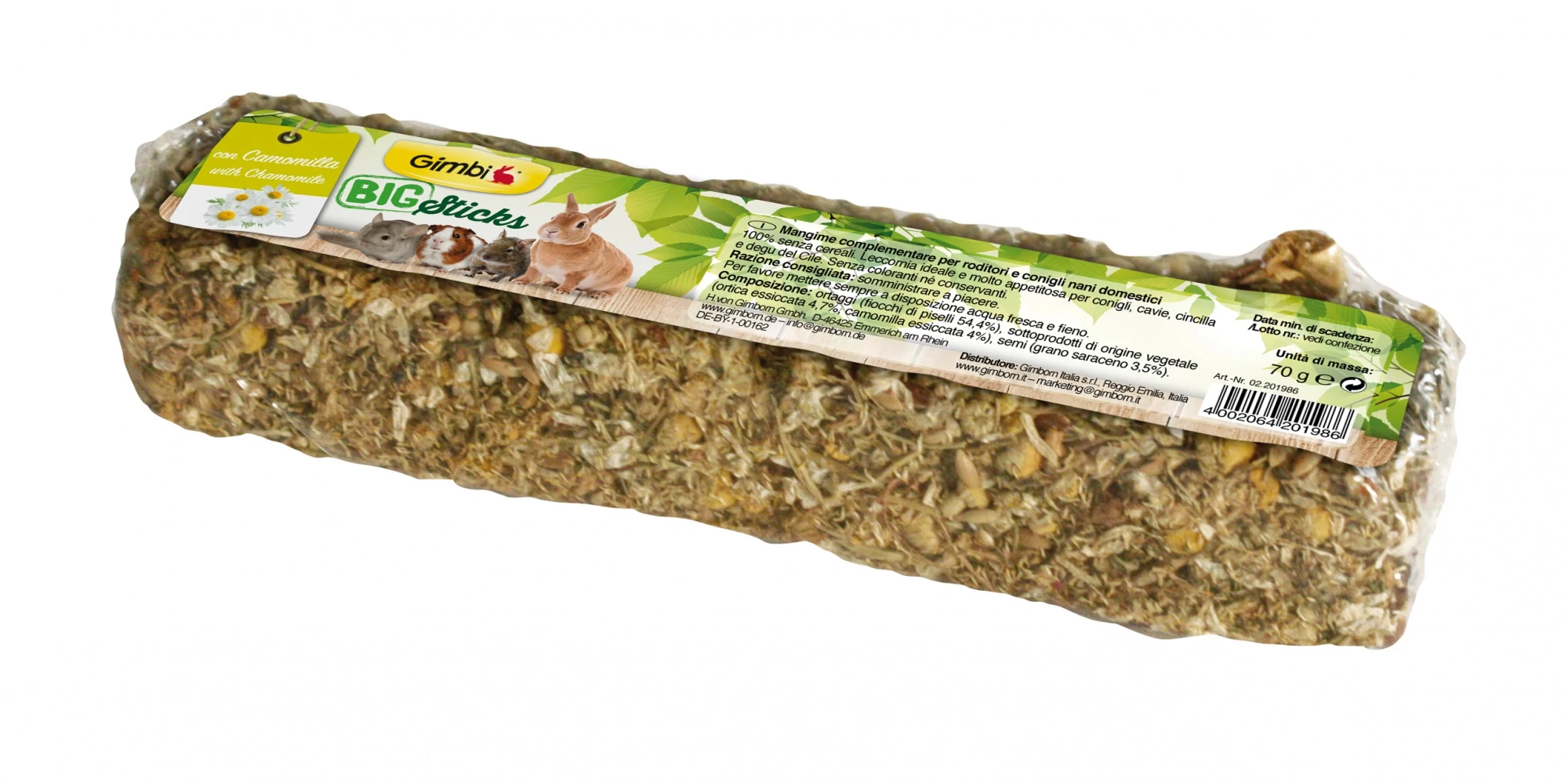 Gimborn Gimbi SNACK BIG STICK KAMILLÁVAL 70G