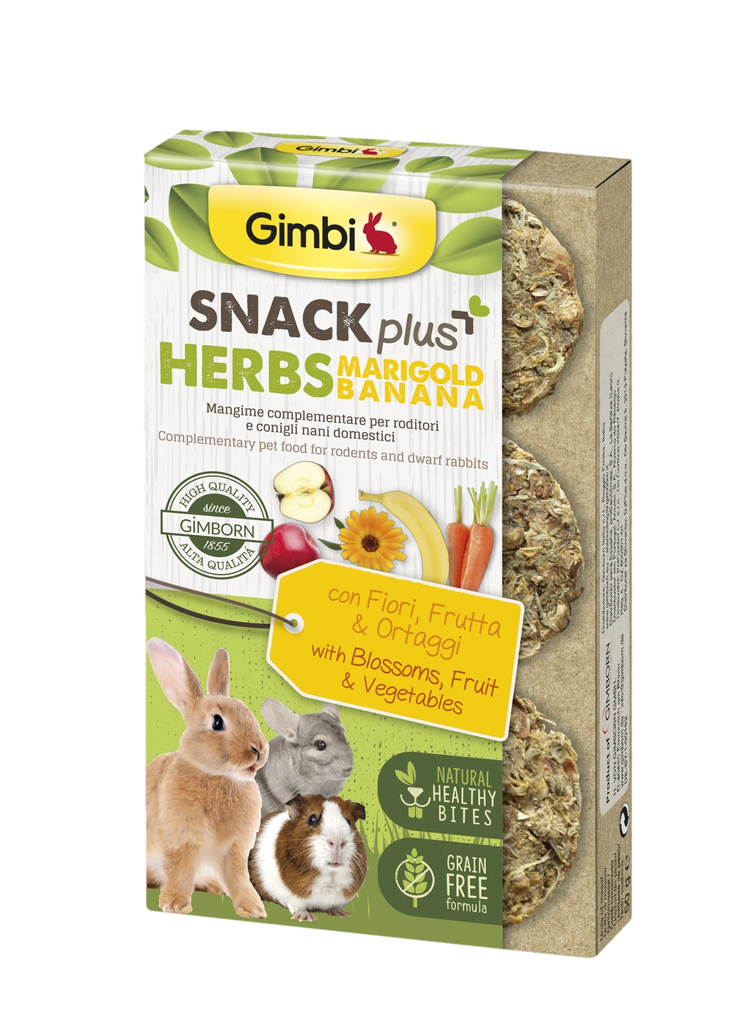 Gimborn Gimbi SNACK PLUS HERBS KÖRÖMVIRÁG&BANÁN 50G