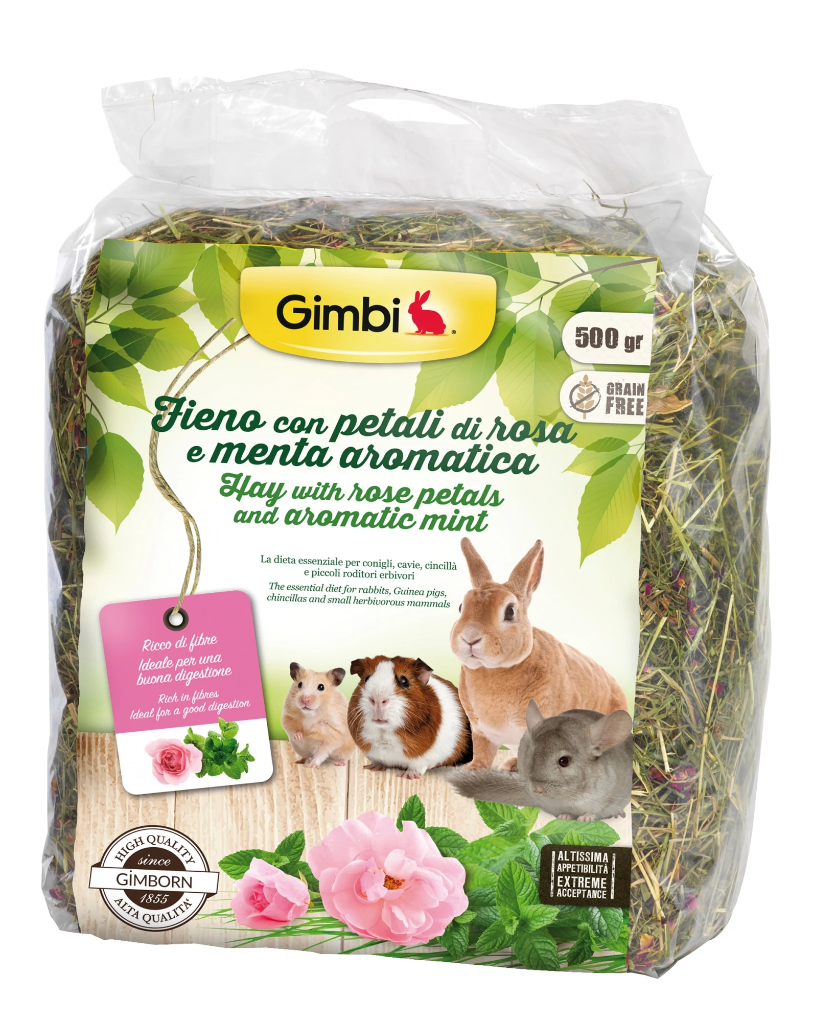 Gimborn Gimbi SZÉNA RÓZSASZIRMOKKAL & MENTÁVAL 500G
