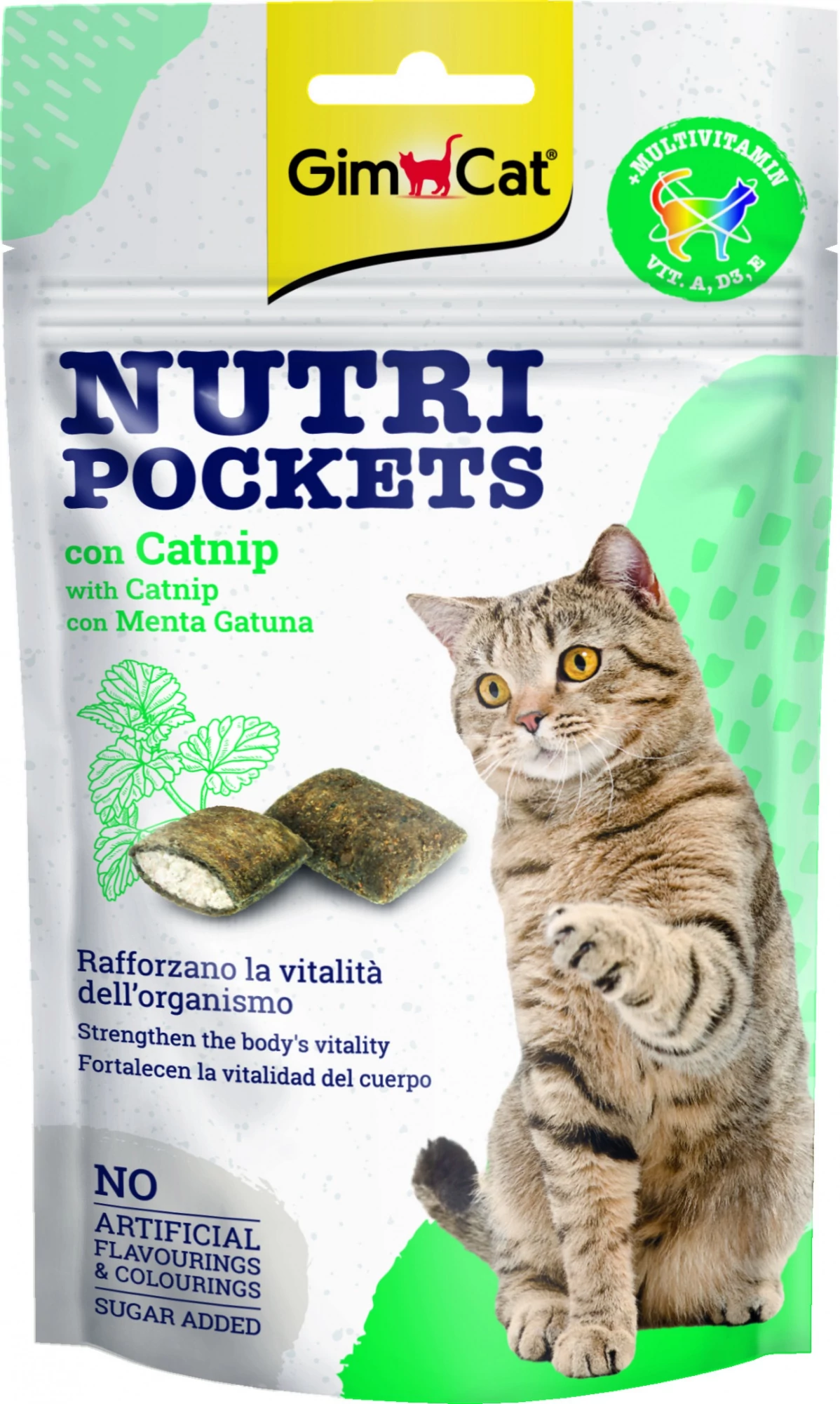 Gimborn Gimcat SNACK NUTRIPOCKETS CATNIP&MULTI-V 60G