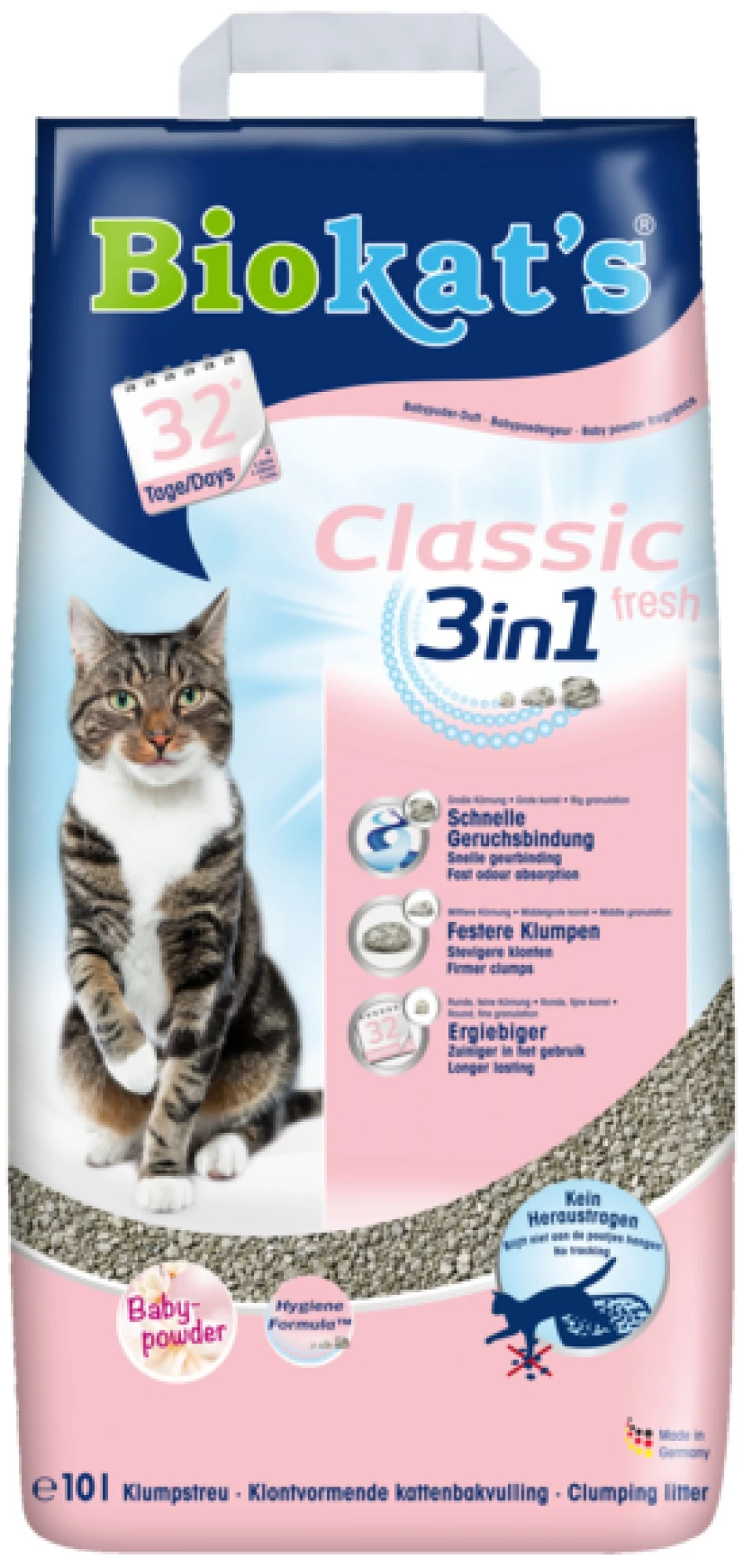 Gimborn Gimcat BIOKAT S CLASSIC FRESH 3IN1 BÉBI PÚDER 10 L