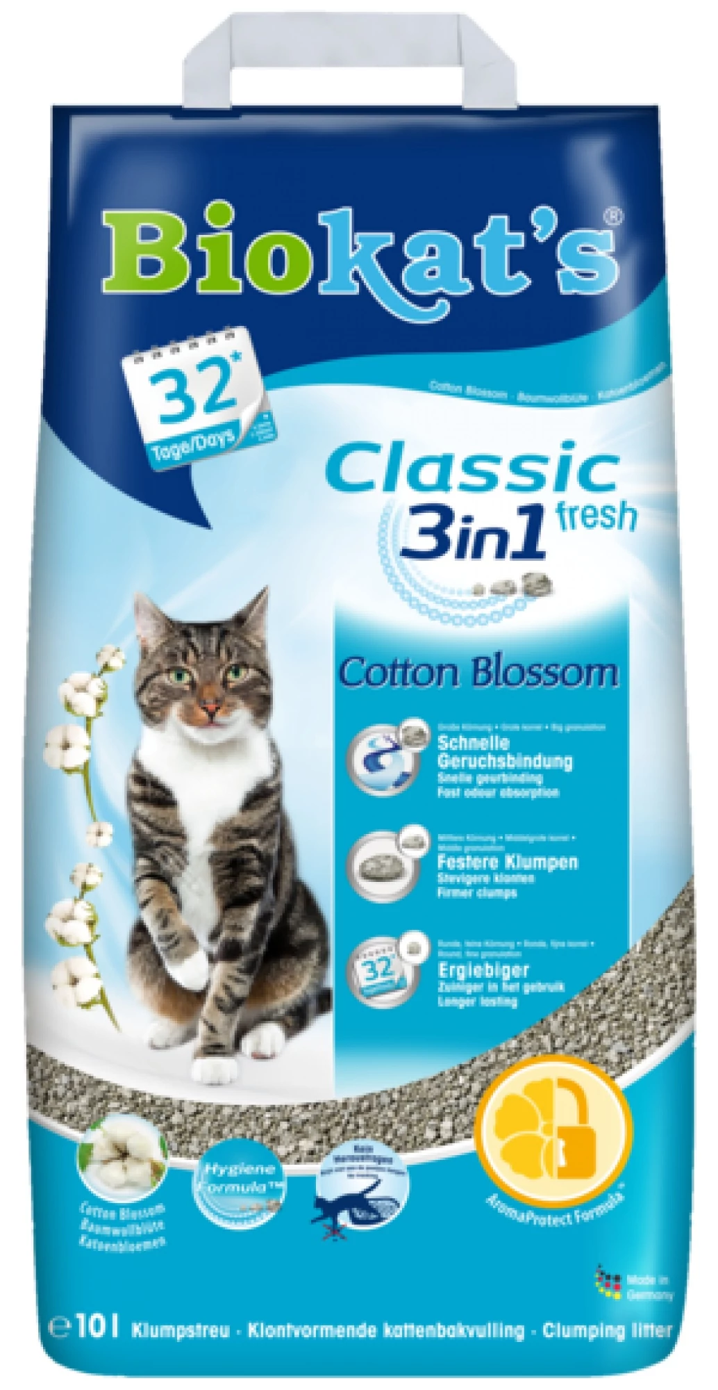 Gimborn Gimcat BIOKAT'S CLASSIC FRESH 3IN1 ALOM COTTON BLOSSOM 10 L