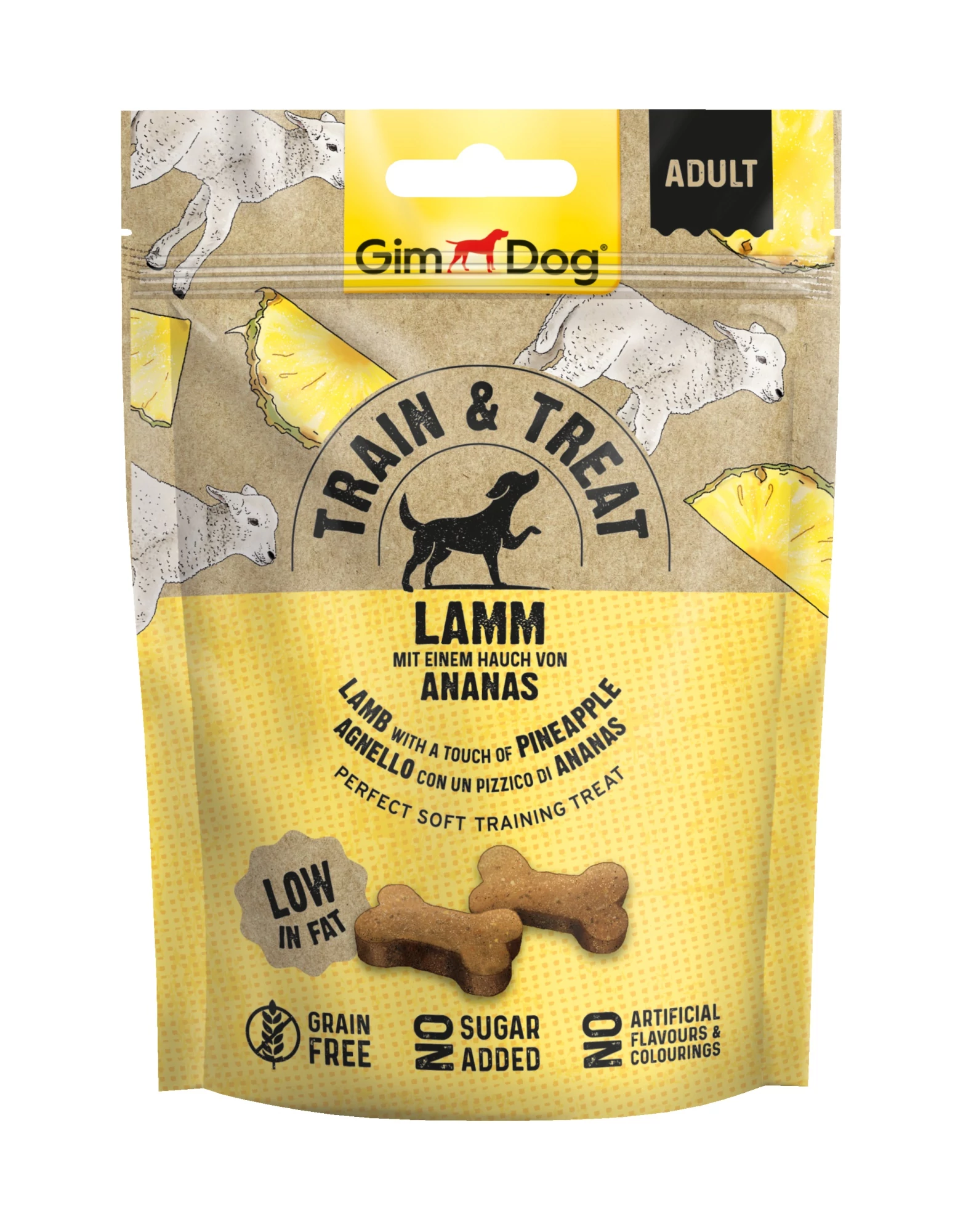 Gimborn Gimdog SNACK TRAIN&TREAT BÁRÁNY&ANANÁSZ 125 G