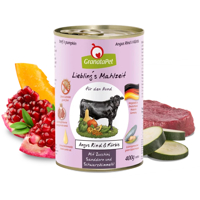 GranataPet Liebling´s Mahlzeit Angus marha és sütőtök konzerv 400 g
