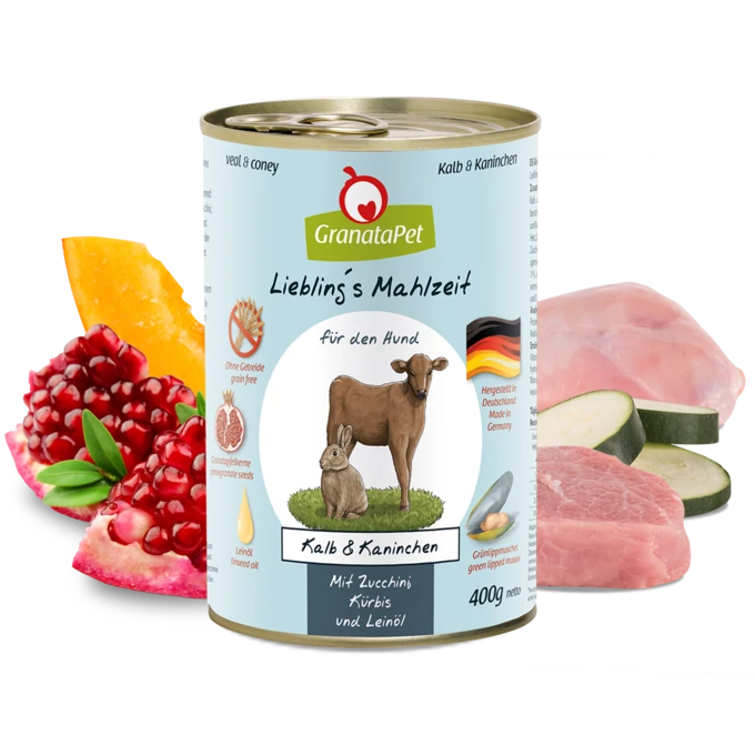 GranataPet Liebling´s Mahlzeit borjú és nyúl konzerv 400 g 6db
