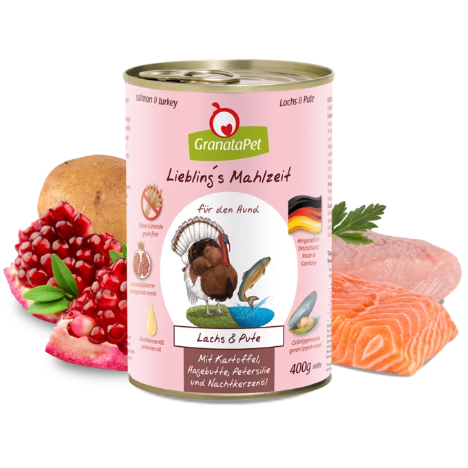 GranataPet Liebling´s Mahlzeit lazac és pulyka konzerv 400 g 6db