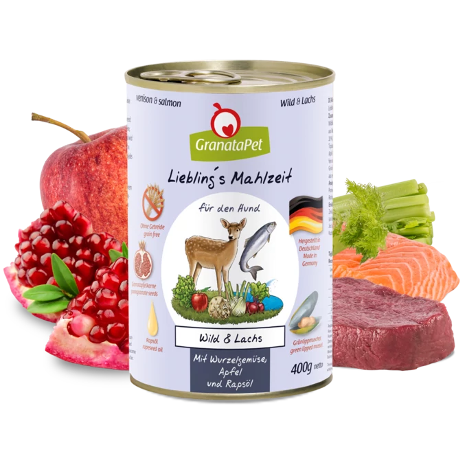 GranataPet Liebling´s Mahlzeit Vad és lazac konzerv 400 g 6db