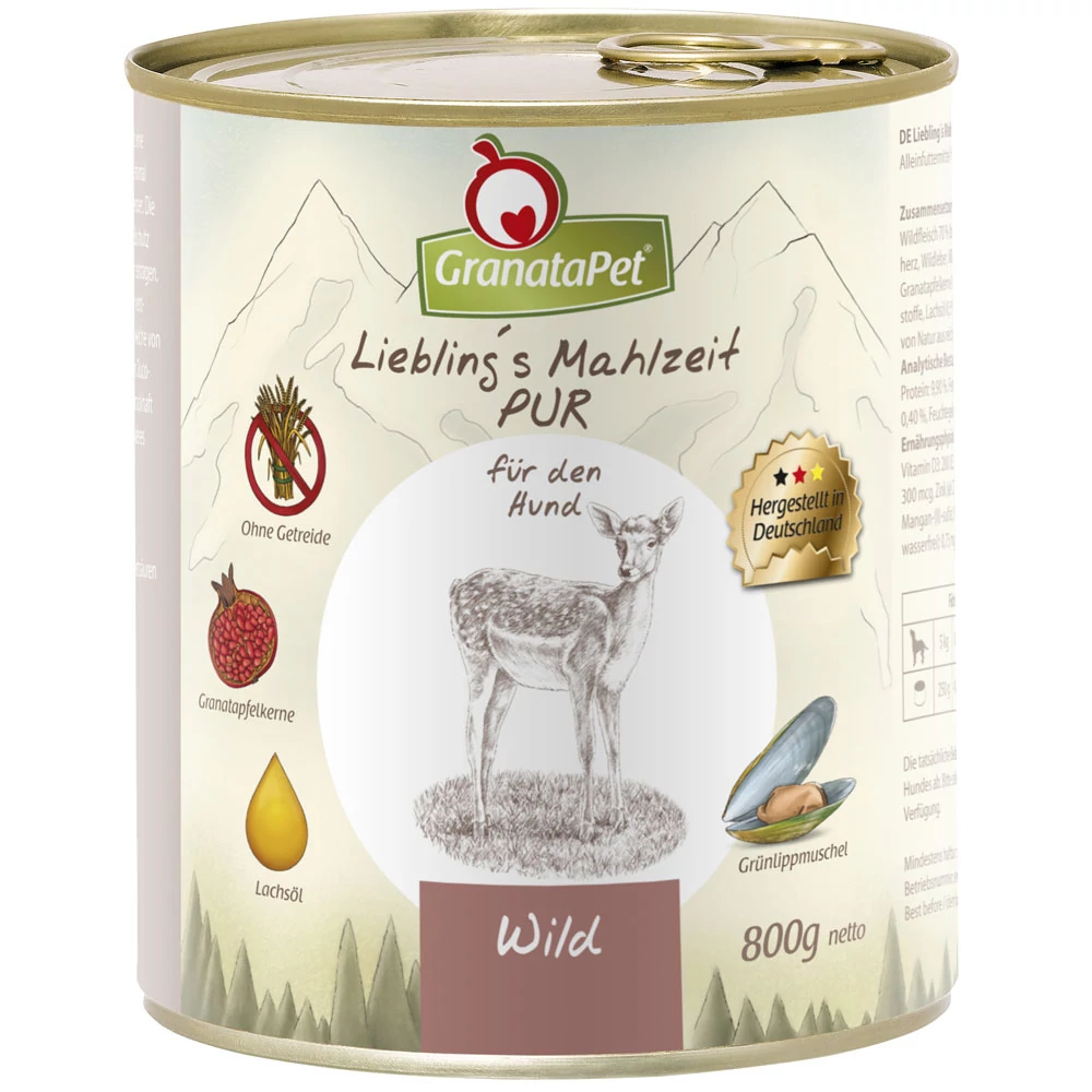 GranataPet Liebling´s Mahlzeit vad PUR konzerv 800 g 6db