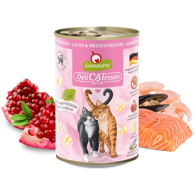 GranataPet Delicatessen konzerv lazac és tengergyümölcsei 400g