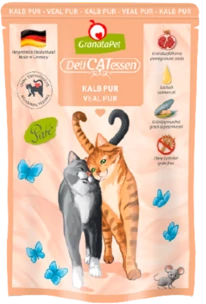 GranataPet Delicatessen Pouch Kalb PUR 85g 6db
