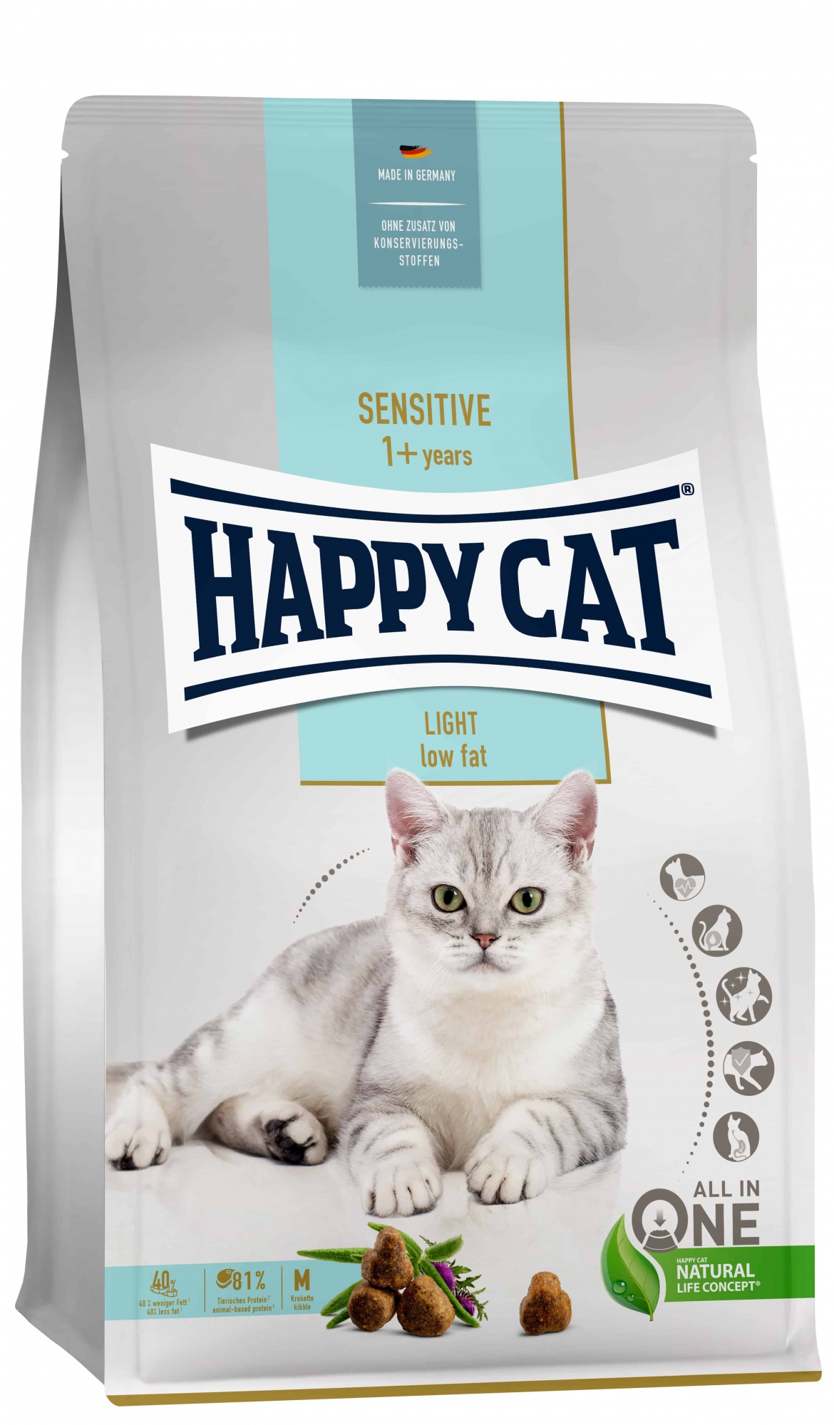 Happy Cat Sensitive adult LIGHT 1,3kg