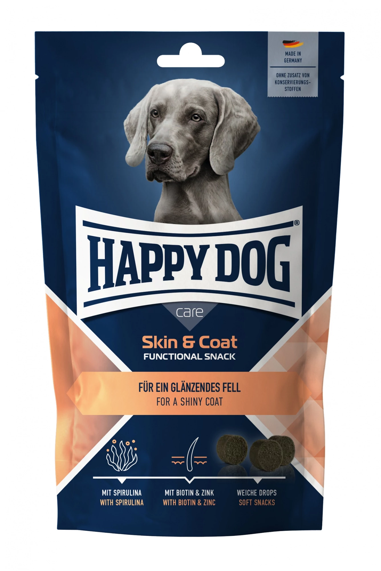 Happy Dog Care Snack Skin & Coat 100g