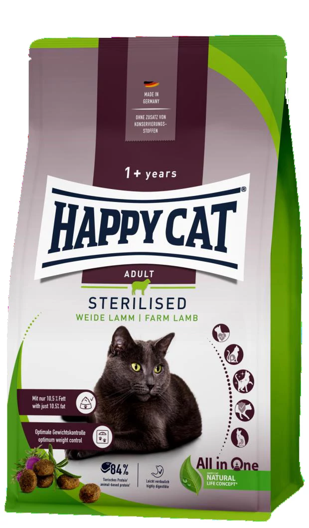 Happy Cat ADULT STERILISED BÁRÁNY 300g