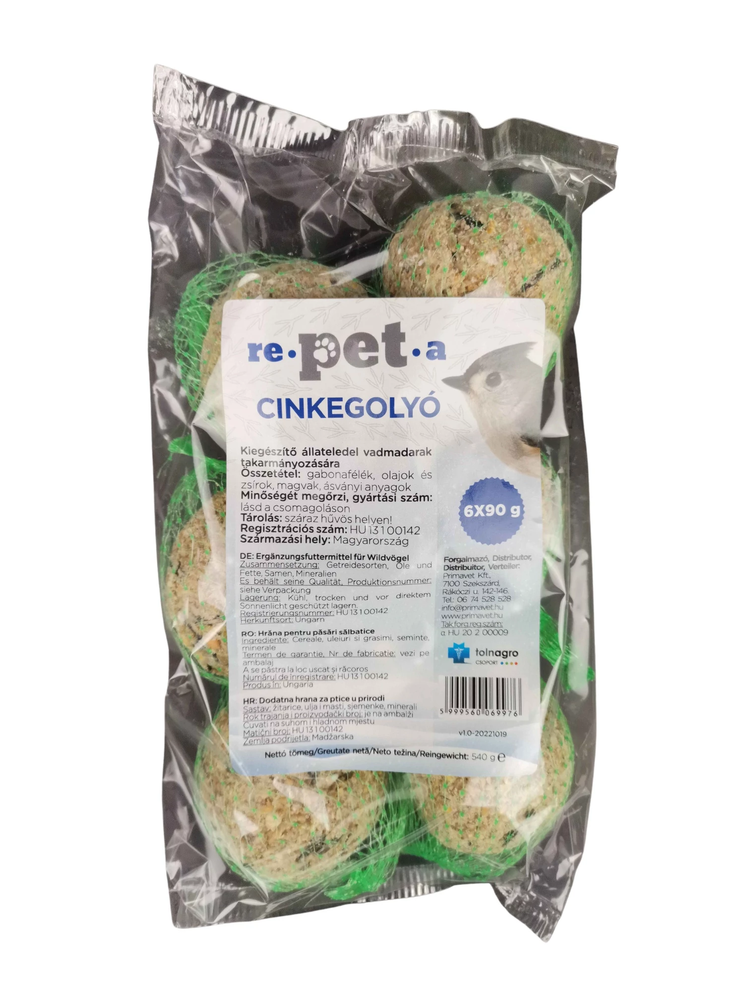 Repeta cinkegolyó 6db