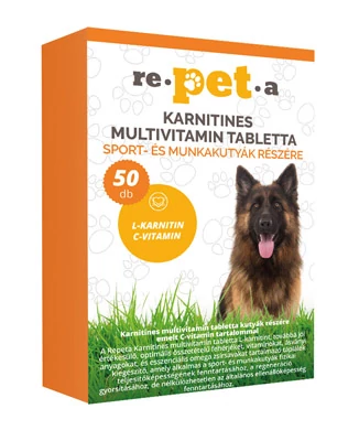 Repeta karnitines multivitamin tabletta sport- és munkakutyák részére 50x